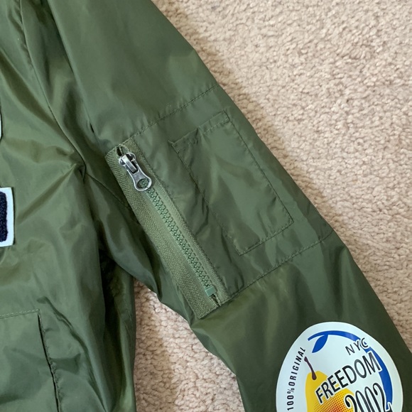 bomber varsity rugby jacket womens green New York - Picture 5 of 12